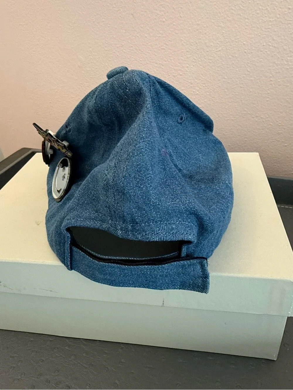 Regina Made in Italy Kids Denim Cap with Decorative Patches Size 8-10